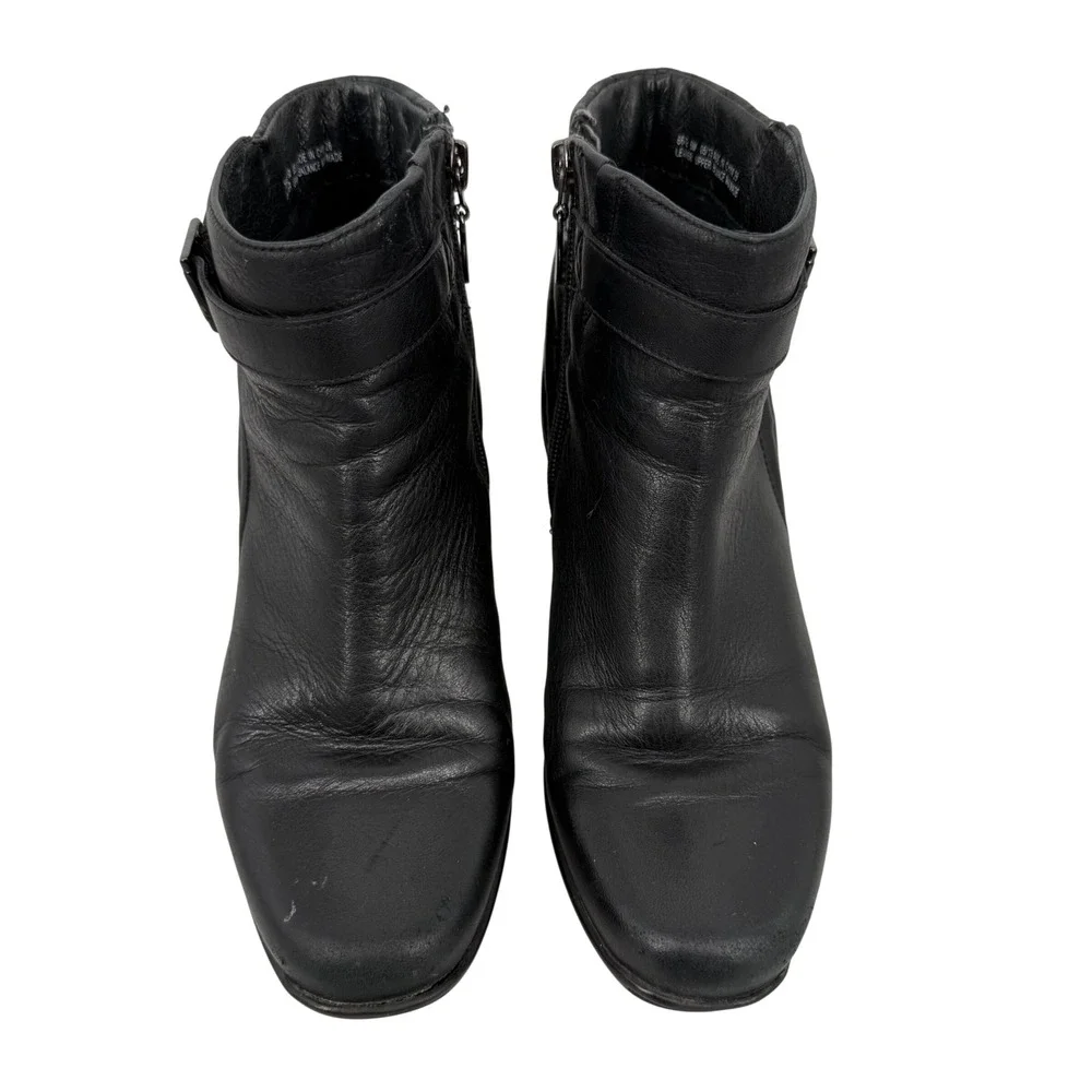 Clarks Leyden Summit Leather Waterproof Ankle Boots Buckle Zip Kitten Heel 6M‎